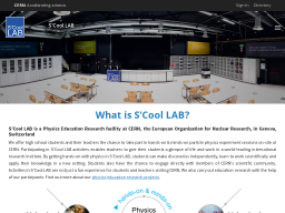 Cover: CERN S'Cool LAB
