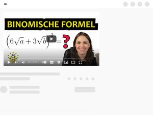 Cover: BINOMISCHE FORMELN mit WURZELN einfach erklärt - YouTube