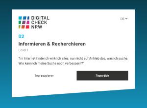 Cover: Digital Check NRW - Informieren und Recherchieren