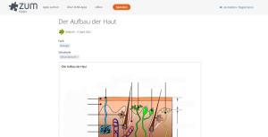 Cover: Der Aufbau der Haut | ZUM-Apps