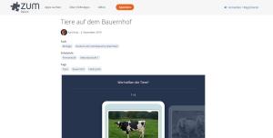 Cover: Tiere auf dem Bauernhof | ZUM-Apps