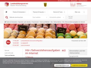 Cover: Hör-/Sehverstehensaufgaben im Internet — Landesbildungsserver Baden-Württemberg