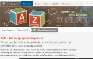 Cover: AGP - Aktionsgruppenprogramm - Engagement Global
