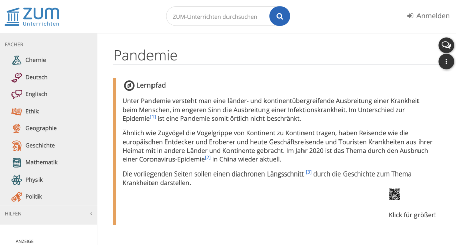 Cover: Pandemie | ZUM-Unterrichten