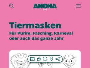 Cover: Tiermasken Basteln | ANOHA | Die Kinderwelt des Jüdischen Museums Berlin