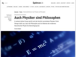 Cover: Auch Physiker sind Philosophen