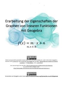 Cover: Eigenschaften von linearen Funktionen