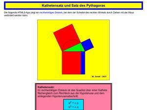 Cover: Kathetensatz und Satz des Pythagoras