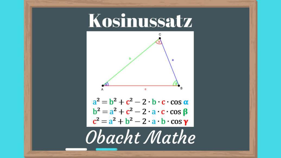Cover: Kosinussatz mit Herleitung | ganz einfach erklärt | Trigonometrie | ObachtMathe