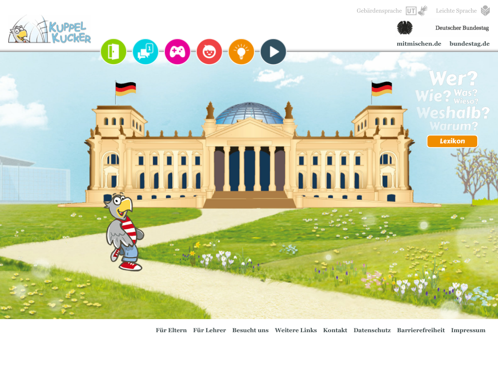 Cover: Kuppelkucker | Das Kinderportal des Deutschen Bundestages