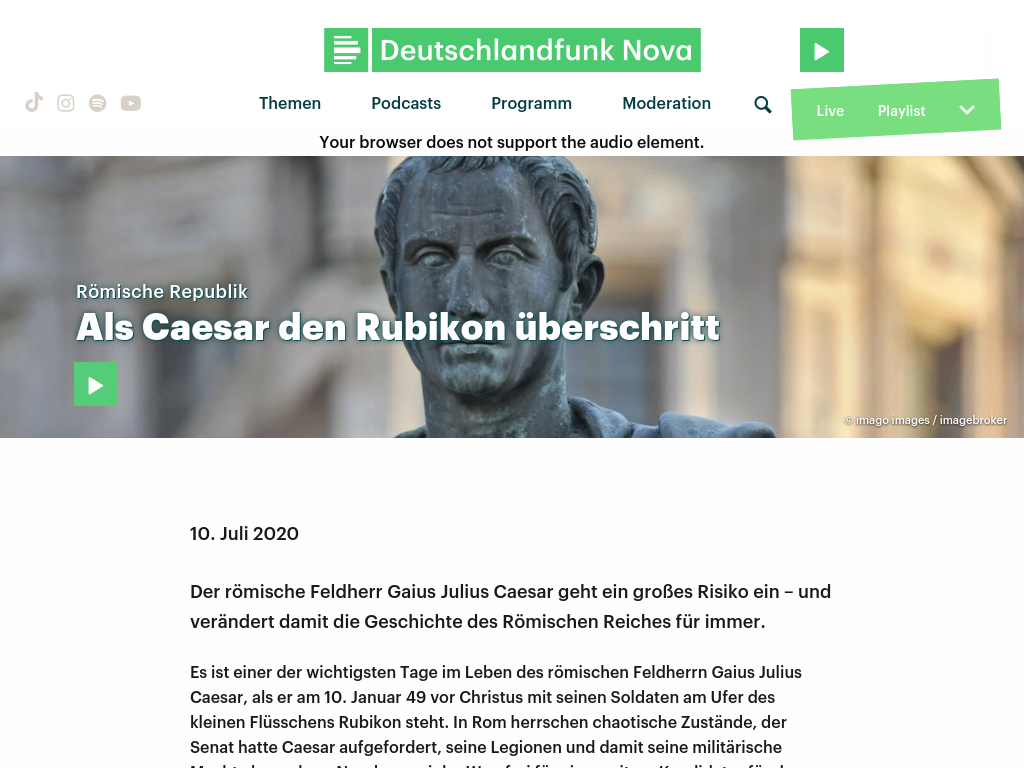 Cover: Römische Republik - Als Caesar den Rubikon überschritt