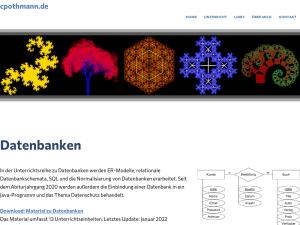 Cover: Unterrichtsreihe zu Datenbanken – cpothmann.de