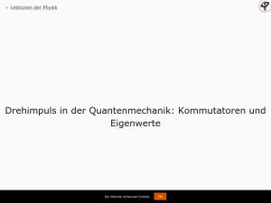 Cover: Drehimpuls in der Quantenmechanik