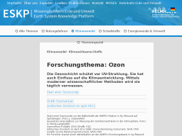 Cover: Forschungsthema: Ozon - ESKP