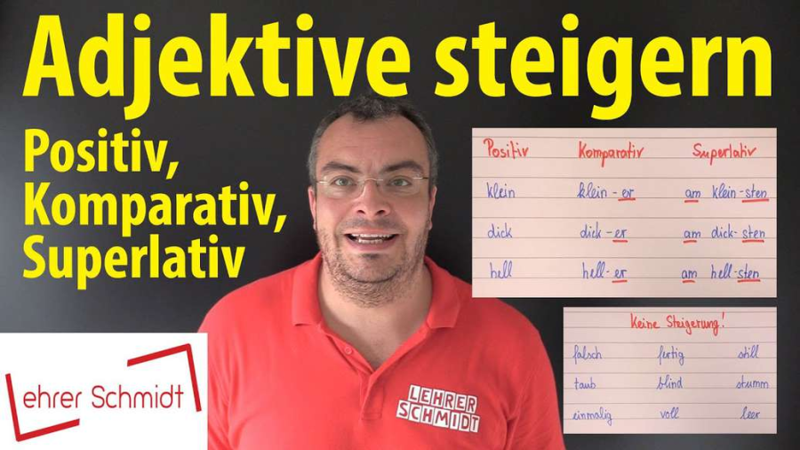Cover: Adjektive steigern | Positiv - Komparativ - Superlativ 