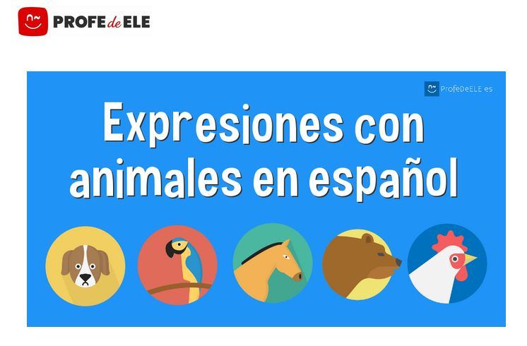 Cover: Expresiones en español con animales 