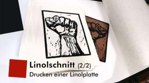 Cover: Linolschnitt Grundlagen: Drucken (2/2)