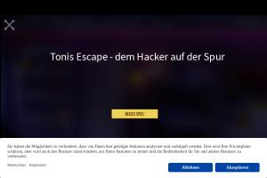 Cover: Tonis Escape - dem Hacker auf der Spur