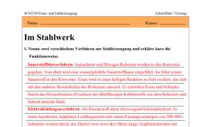 Cover: Im Stahlwerk. Lösungsblatt