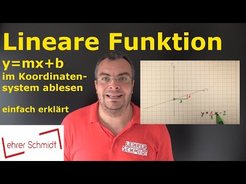 Cover: Lineare Funktion (y=mx+b) aus einem Koordinatensystem ablesen | Mathematik | Lehrerschmidt - YouTube