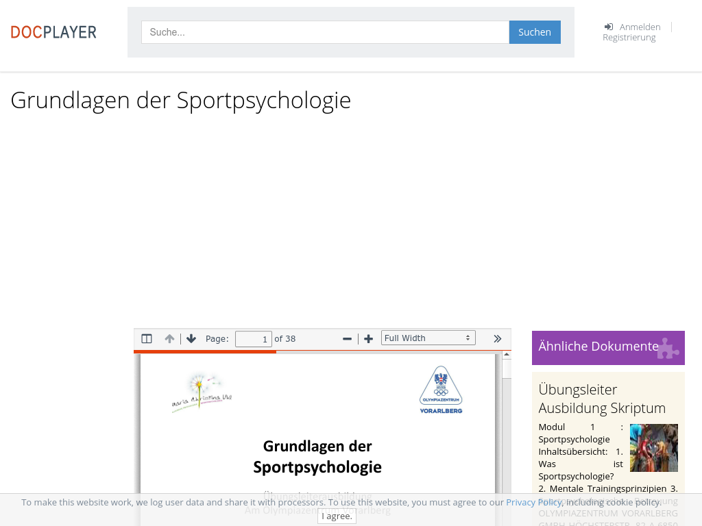 Cover: Grundlagen der Sportpsychologie 