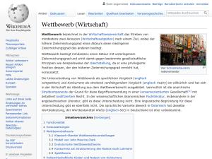 Cover: Wettbewerb (Wirtschaft) - wikipedia.org
