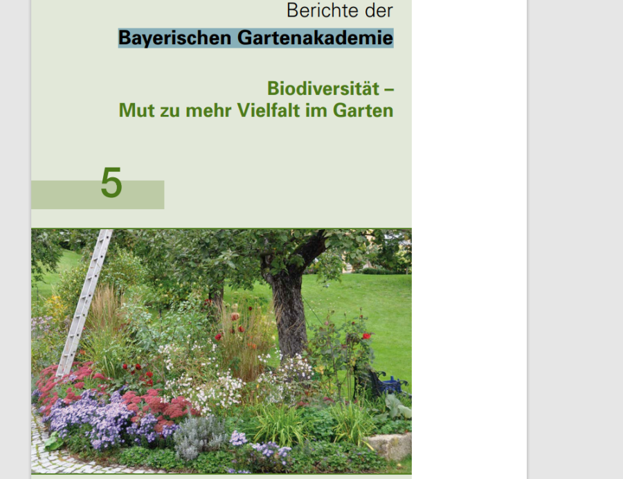 Cover: Biodiversität – Mut zu mehr Vielfalt im Garten