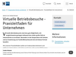 Cover: Virtuelle Betriebsbesuche - Praxisleitfaden für Unternehmen
- Berufliche Orientierung Hessen