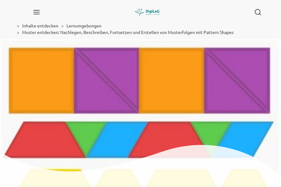 Cover: Muster entdecken - Nachlegen, Beschreiben, Fortsetzen und Erstellen von Musterfolgen mit Pattern Shapes