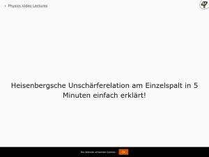 Cover: Heisenbergsche Unschärferelation am Einfachspalt in 5 Minuten einfach erklärt