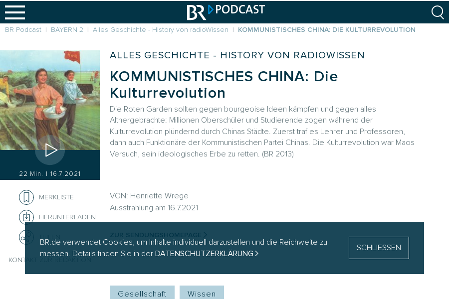 Cover: KOMMUNISTISCHES CHINA: Die Kulturrevolution