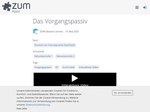 Cover: Das Vorgangspassiv | ZUM-Apps