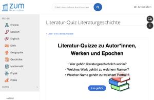 Cover: Literatur-Quiz Literaturgeschichte