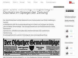 Cover: „Der Erste Weltkrieg: Kriegsalltag in Oschatz im Spiegel der Zeitung“ – Wer teilt, gewinnt!