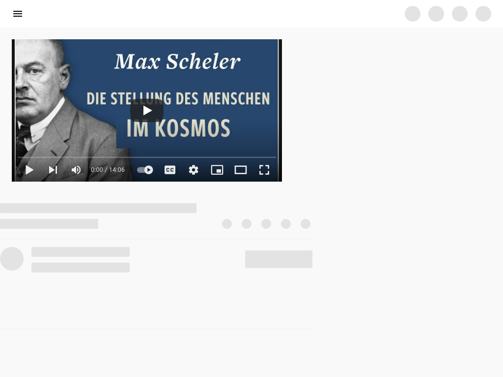 Cover: Max Scheler · Die Stellung des Menschen im Kosmos - YouTube