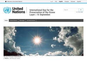 Cover: International Day for the Preservation of the Ozone Layer | United Nations