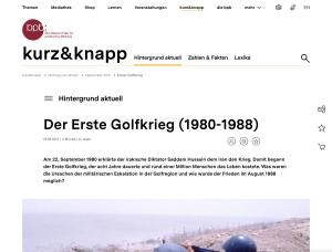 Cover: Der Erste Golfkrieg (1980-1988)