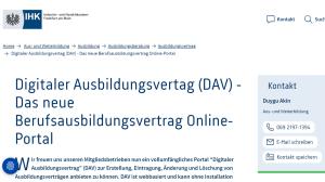 Cover: Digitaler Ausbildungsvertag (DAV) - Das neue Berufsausbildungsvertrag Online-Portal
- IHK Frankfurt am Main