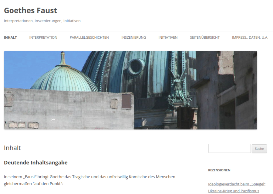 Cover: attraktiv geschriebene Interpretationsanregungen zu Goethes Faust eins und zwei