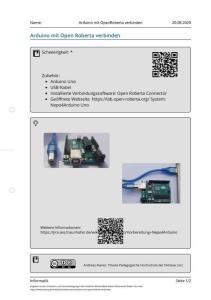 Cover: Arduino mit OpenRoberta verbinden