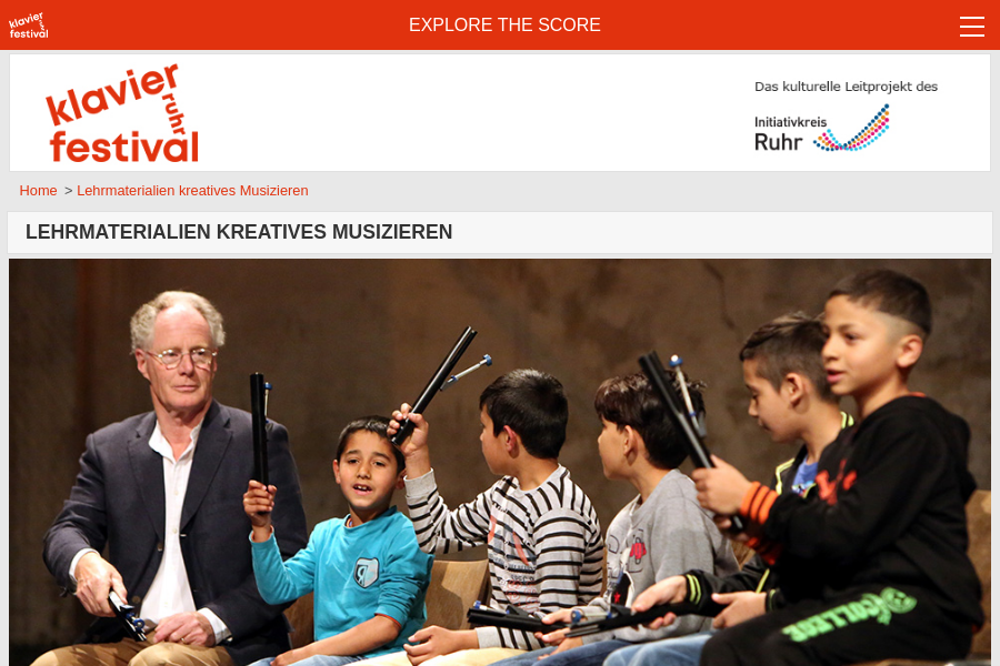 Cover: Klavier-Festival Ruhr: Explore the Score - Lehrmaterialien kreatives Musizieren