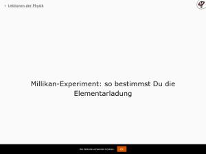 Cover: Millikan-Experiment: so bestimmst Du die Elementarladung