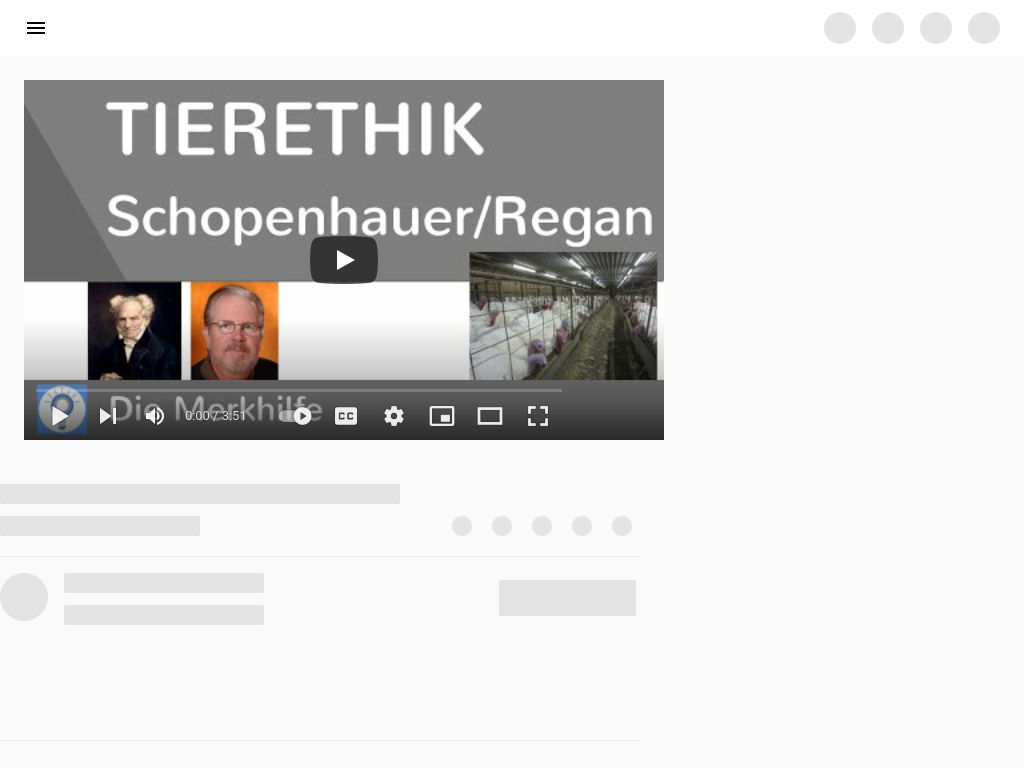 Cover: Tierethik / Mitleidsethik - Schopenhauer/ Regan - Haben Tiere Rechte?! | Ethik - YouTube