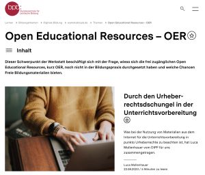 Cover: Open Educational Resources – OER
