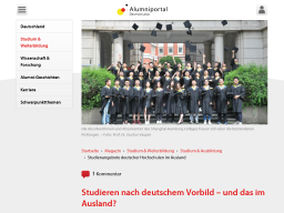 Cover: Studienangebote deutscher Hochschulen im Ausland - Alumniportal Deutschland