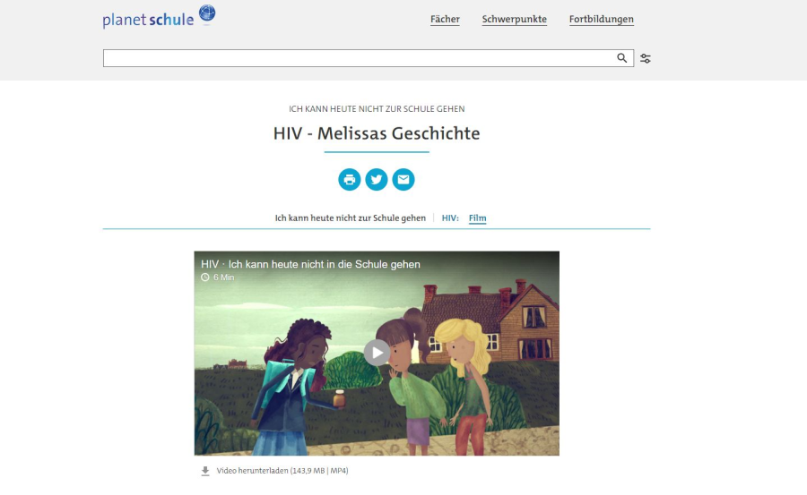 Cover: Ich kann heute nicht in die Schule gehen — HIV - Melissas Geschichte