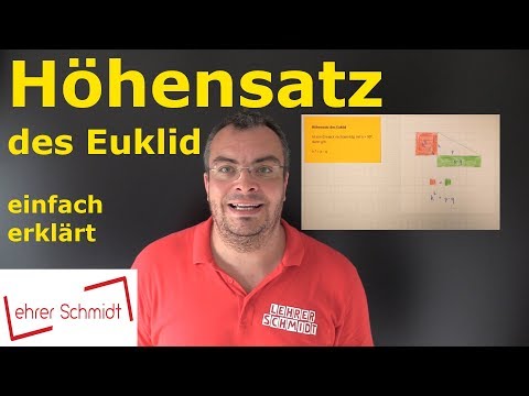 Cover: Höhensatz des Euklid | Mathematik | Geometrie - einfach erklärt! | Lehrerschmidt - YouTube