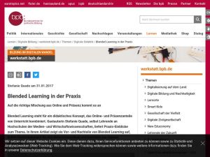 Cover: Blended Learning in der Praxis