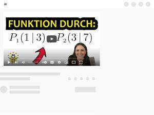 Cover: LINEARE FUNKTIONEN aus 2 Punkten aufstellen – Funktionsgleichung bestimmen, Geradengleichung - YouTube