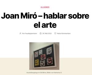 Cover: Hablar sobre Miró y su arte